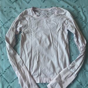 Lululemon light pink long sleeve swiftly tech